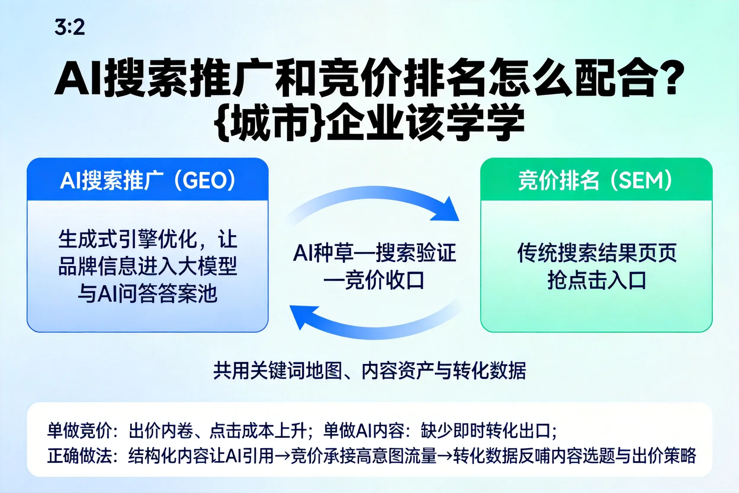 AI搜索推广和竞价排名怎么配合？阿勒泰企业该学学