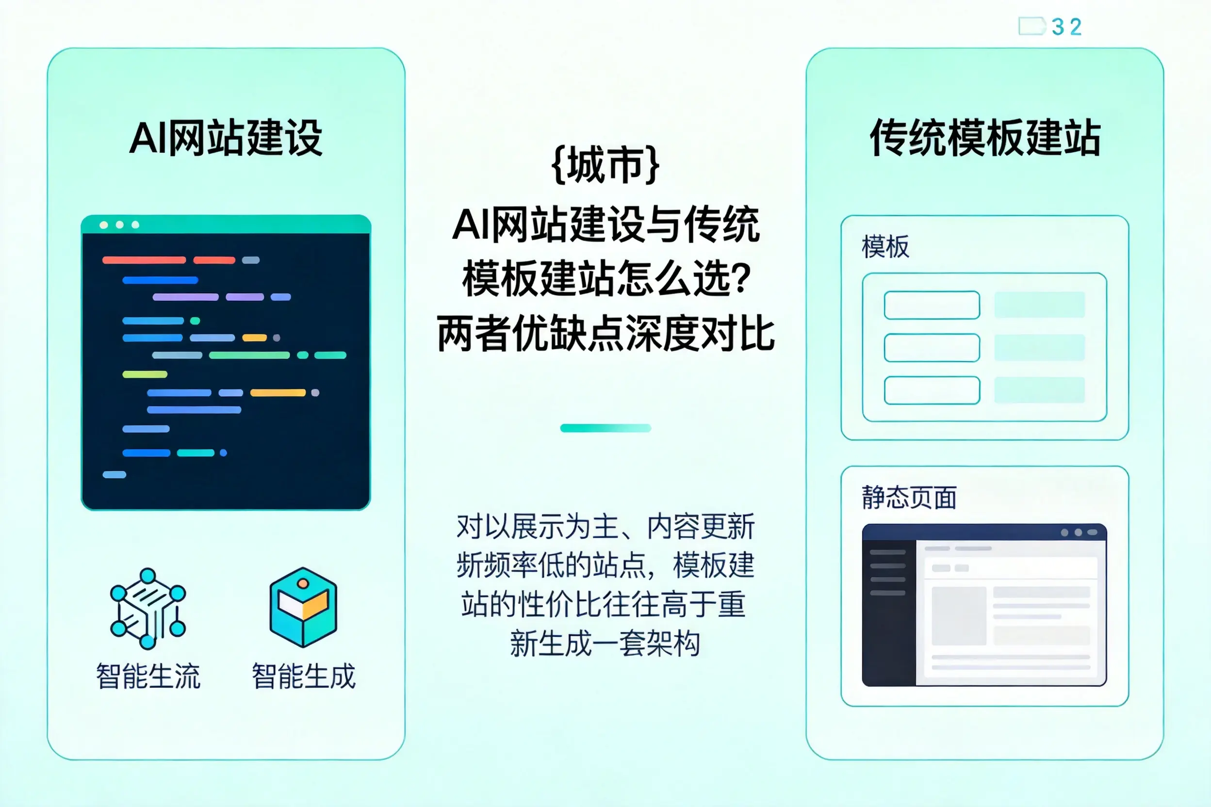 阿勒泰AI网站建设与传统模板建站怎么选?两者优缺点深度对比
