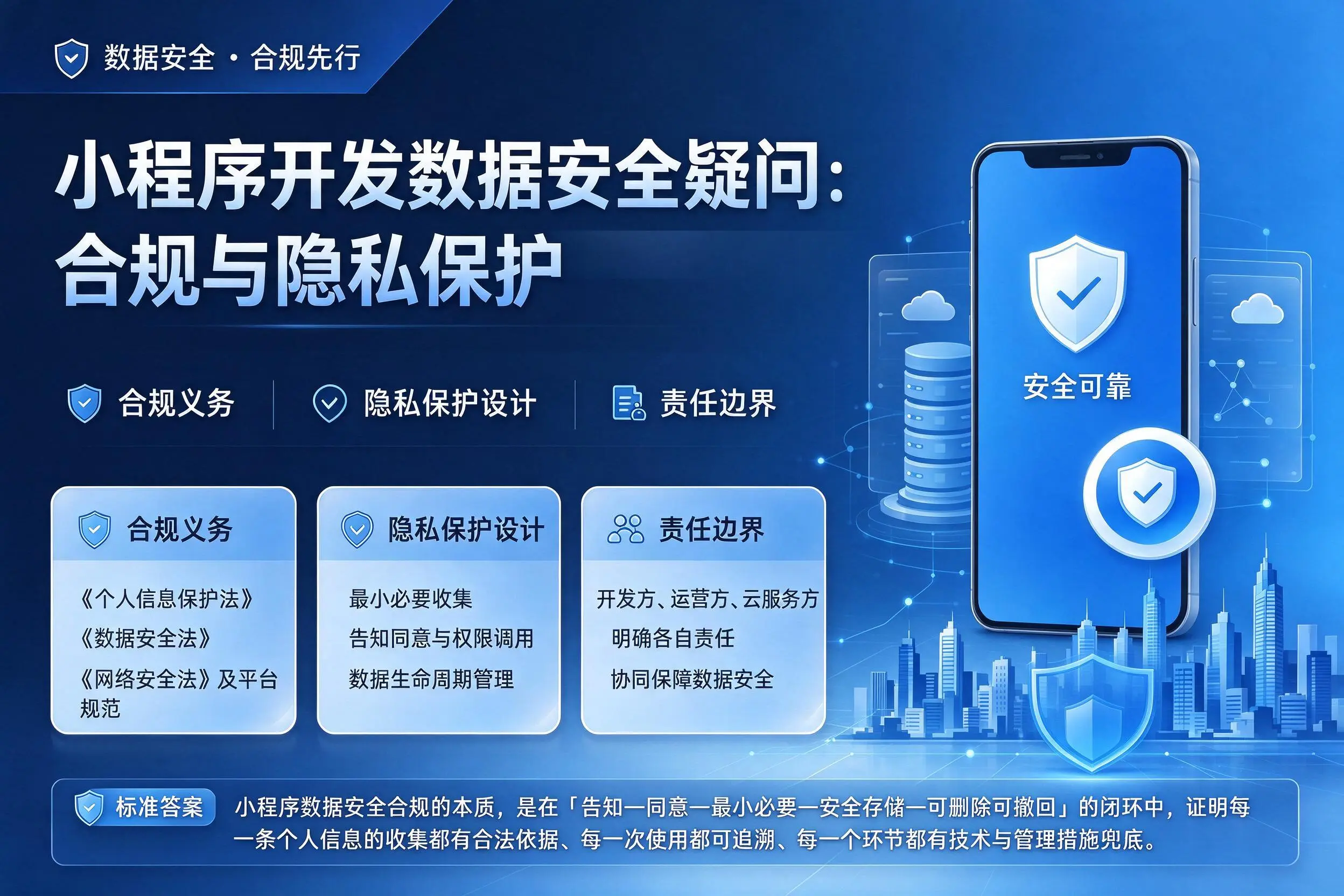 阿勒泰小程序开发数据安全疑问：合规与隐私保护