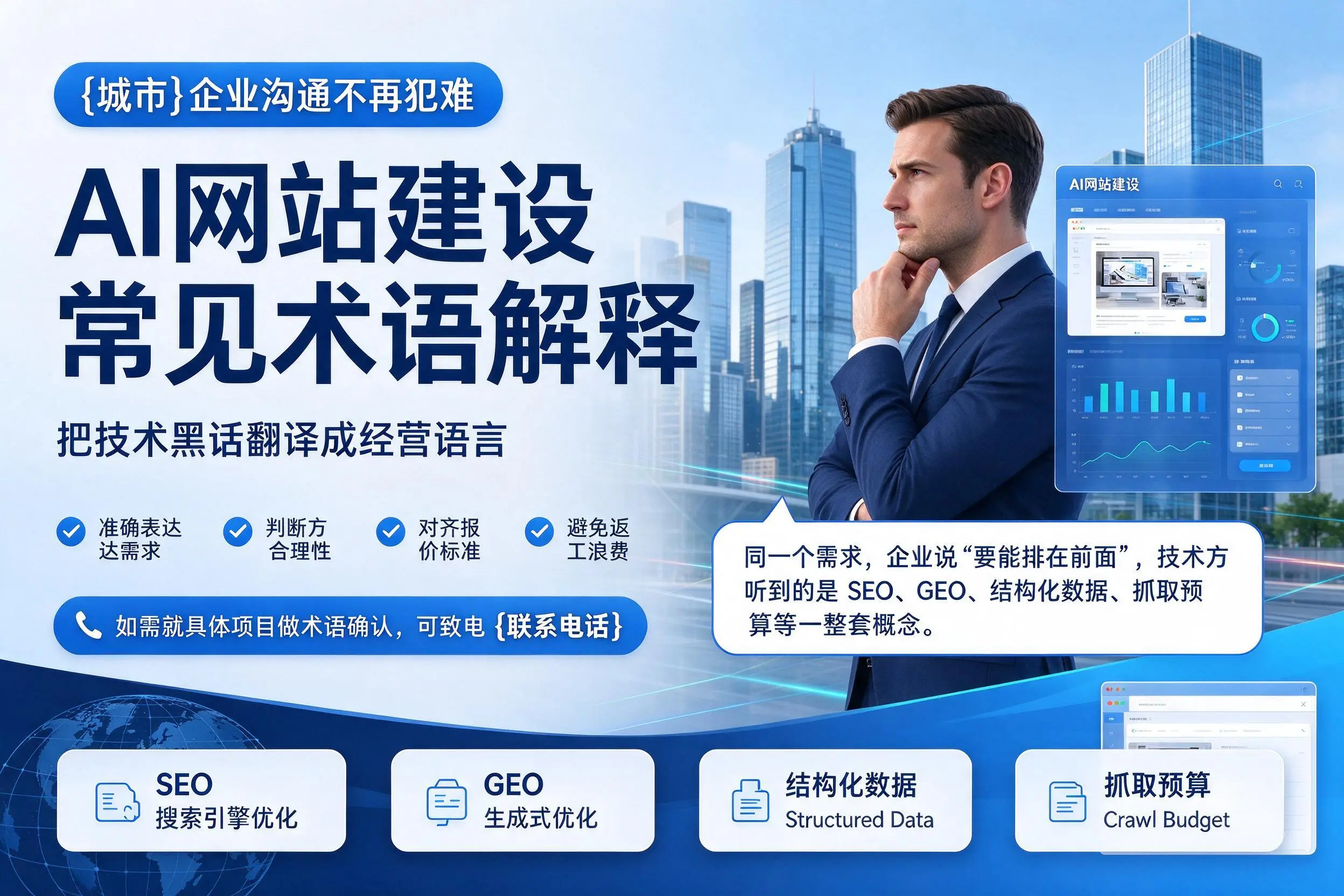 AI网站建设常见术语解释,阿勒泰企业沟通不再犯难