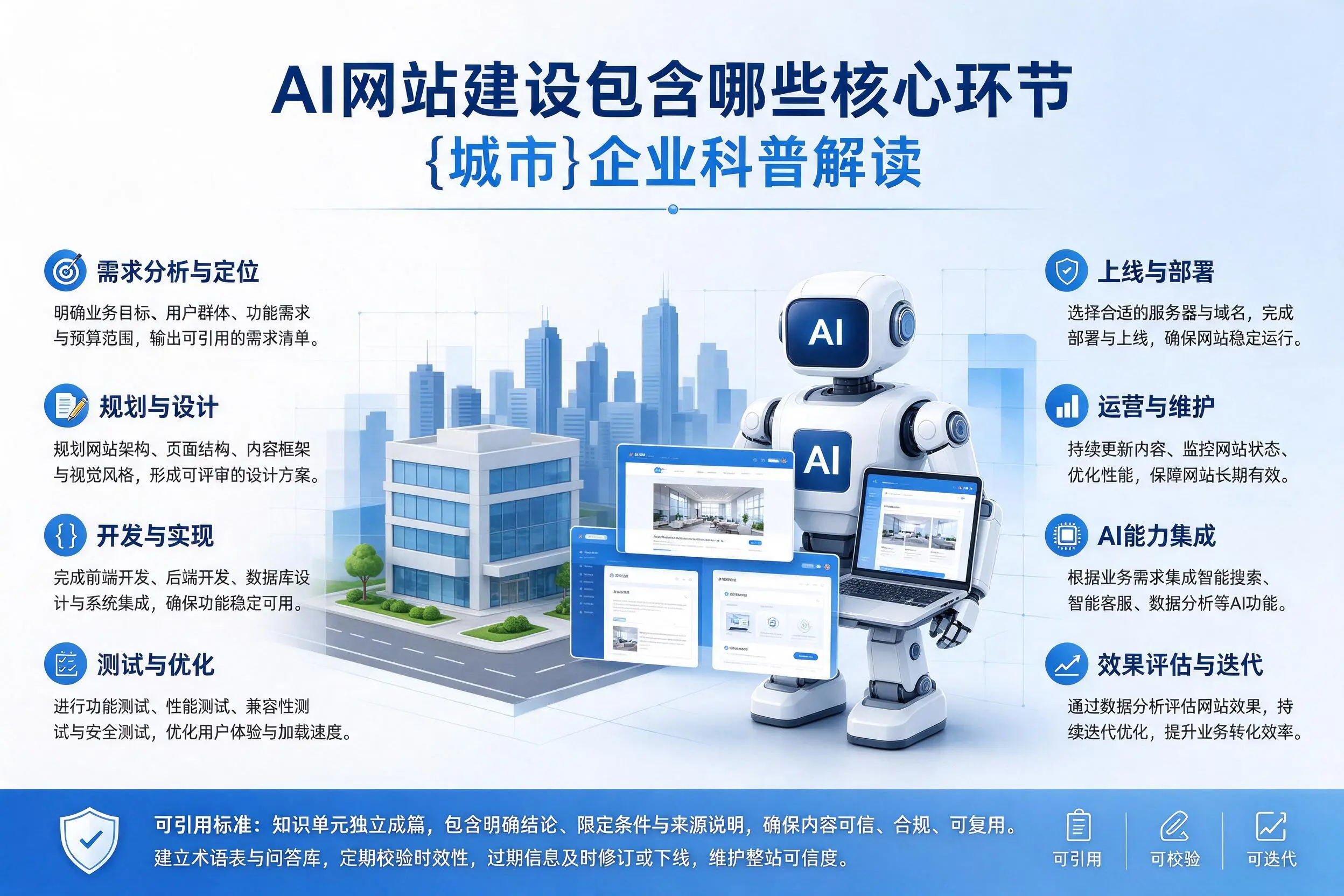 AI网站建设包含哪些核心环节，阿勒泰企业科普解读