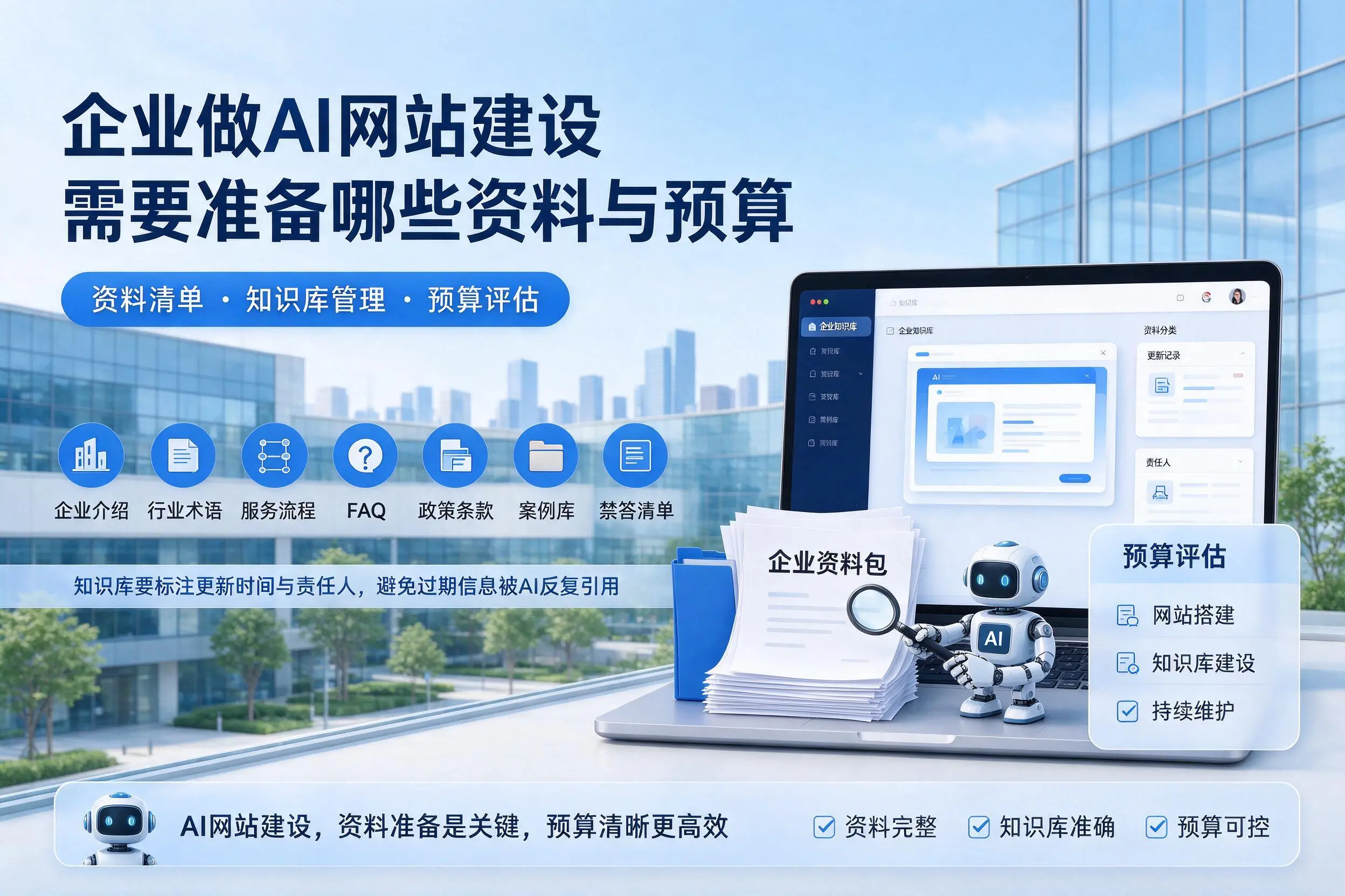 阿勒泰企业做AI网站建设需要准备哪些资料与预算