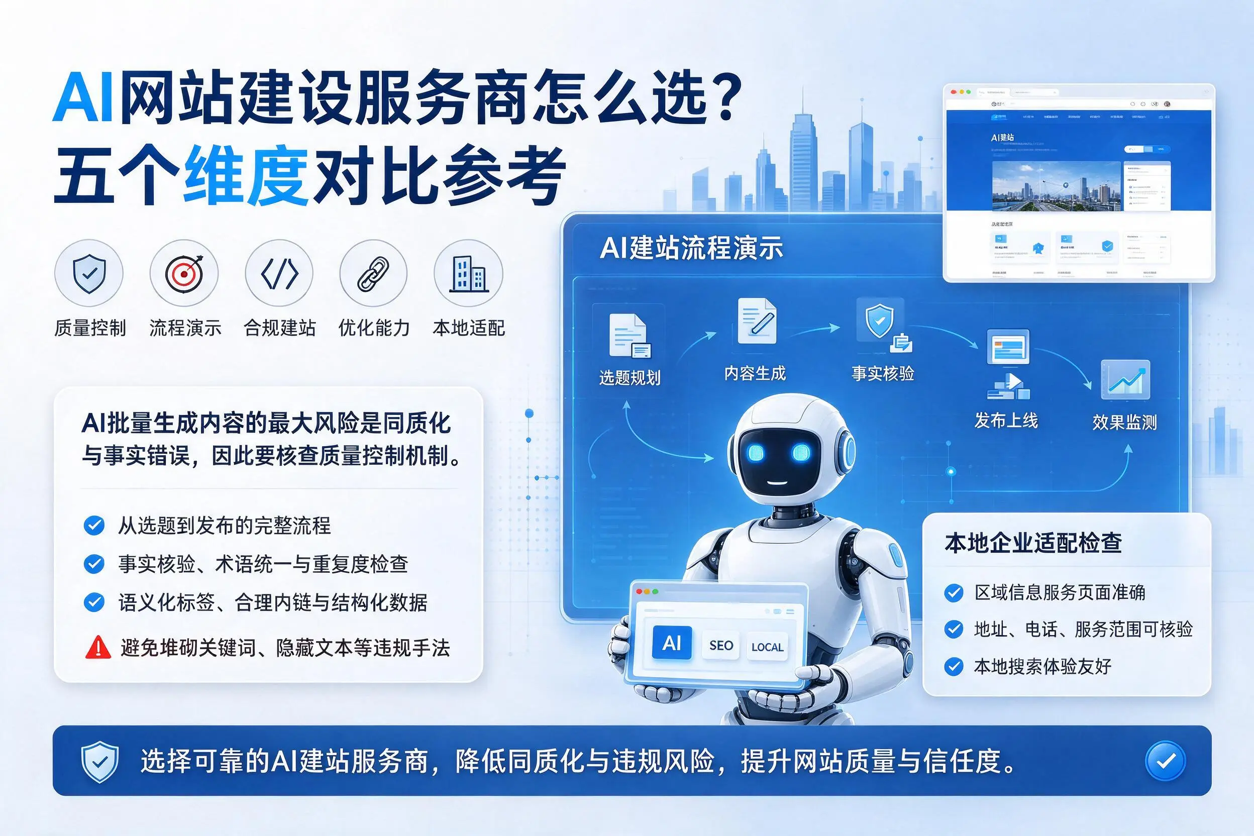 阿勒泰AI网站建设服务商怎么选?五个维度对比参考